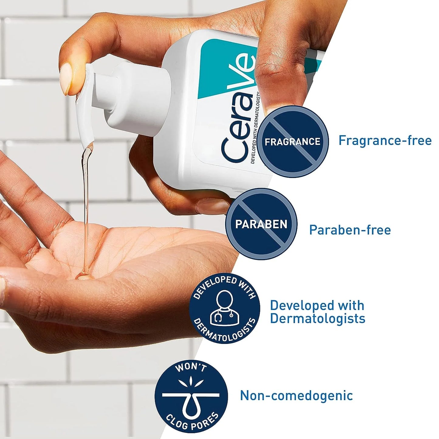 CeraVe Acne Control Cleanser packaging with 2% salicylic acid for clearing breakouts and blemishes