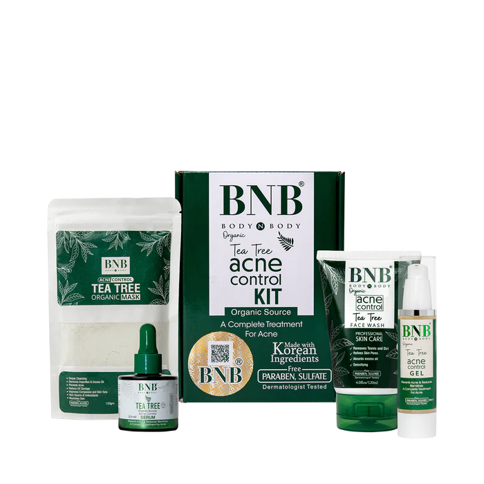 BNB Acne Control Kit complete facial treatment set for acne-prone skin with blemish control and oil reduction