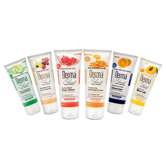 Derma Shine Kit complete facial treatment set for brightening and glowing skin