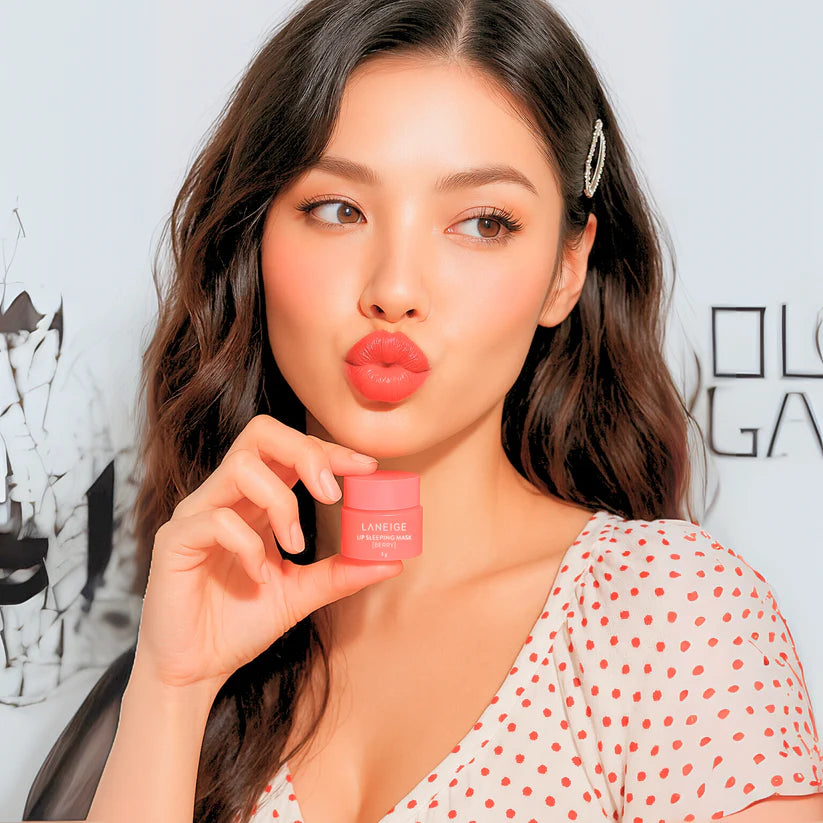 Laneige Lip Sleeping Mask texture showing rich balm consistency for intensive lip care