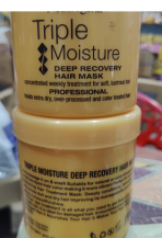 Seven Color Triple Moisture Hair Mask product display with rich conditioning treatment for dry hair