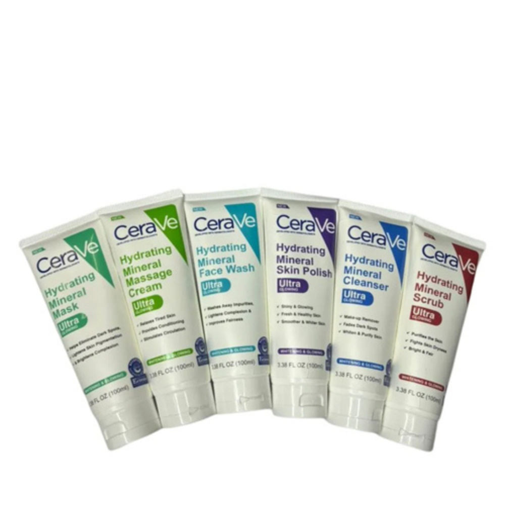 CeraVe Hydrating Mineral Facial Kit packaging showing SPF protection and hydrating formula