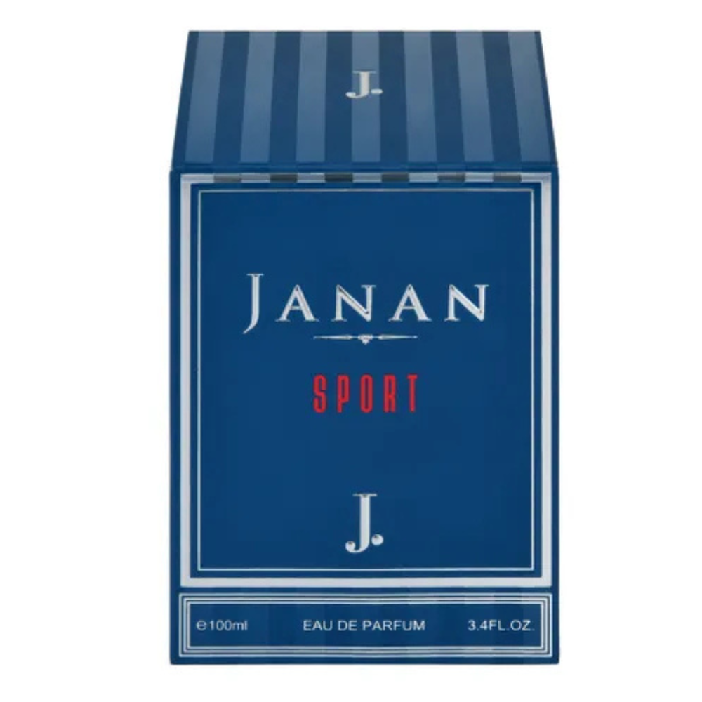 Janan Sport Eau de Parfum bottle with fresh sporty fragrance for active lifestyle