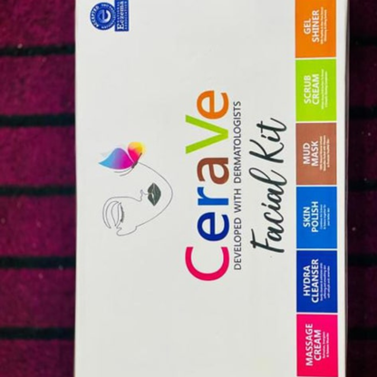 CeraVe Facial Kit packaging showing dermatologist-recommended formula with ceramides