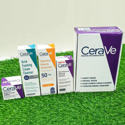 CeraVe 4-in-1 Glow Kit complete skincare set with cleanser, serum, and moisturizer for radiant skin