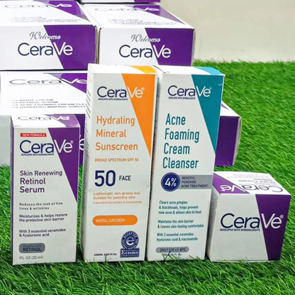 CeraVe 4-in-1 Glow Kit products featuring hyaluronic acid and ceramides for glowing complexion