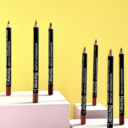 Flormar Lip Pencil Pack of 12 with assorted shades for precise lip definition and long-lasting color