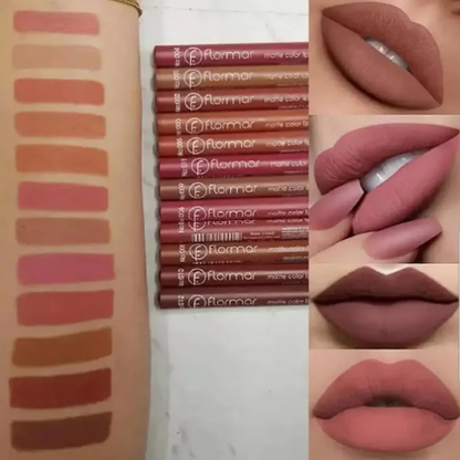 Flormar Lip Pencil texture demonstrating smooth application and creamy formula