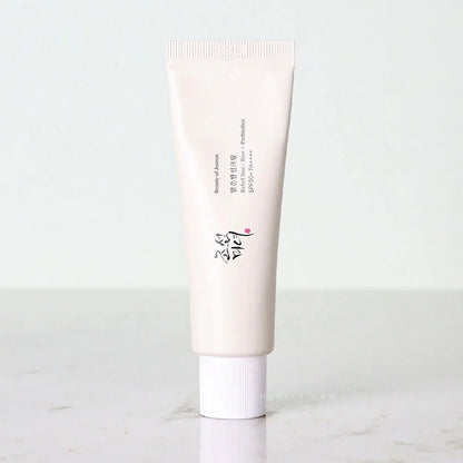 Beauty of Joseon Relief Sun packaging with Korean skincare SPF50+ protection details