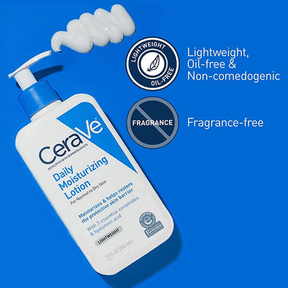 CeraVe Daily Moisturizing Lotion product benefits for dry skin and moisture barrier repair