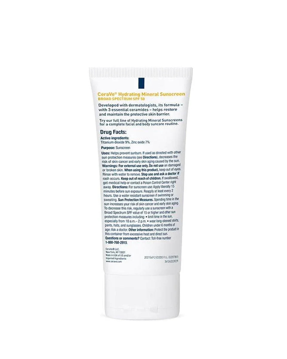 CeraVe Hydrating Sunscreen SPF50 texture showing lightweight hydrating formula