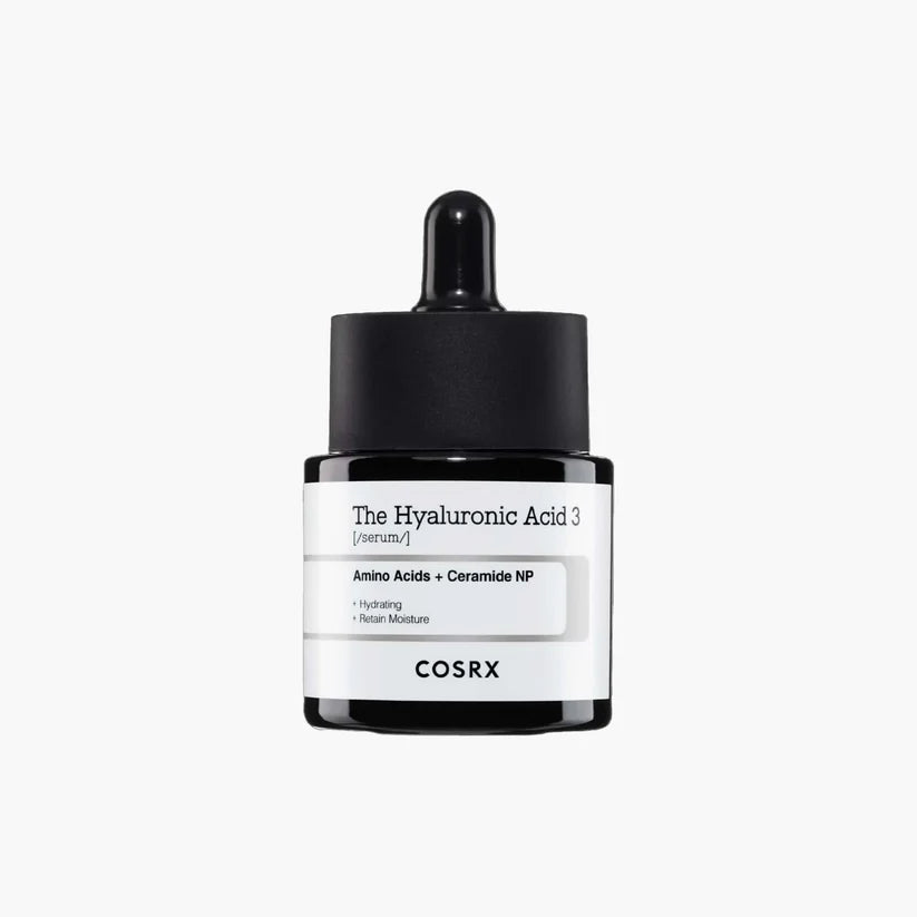 Cosrx Hyaluronic Acid 3 Serum 20ml bottle with triple hyaluronic acid for deep hydration