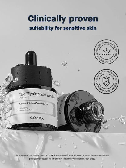 Cosrx Hyaluronic Acid 3 Serum ingredients and Korean skincare hydration technology