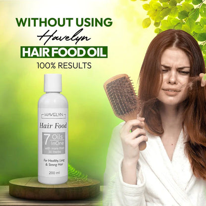 Havelyn Hair Food Oil packaging with natural ingredients for healthy shiny hair