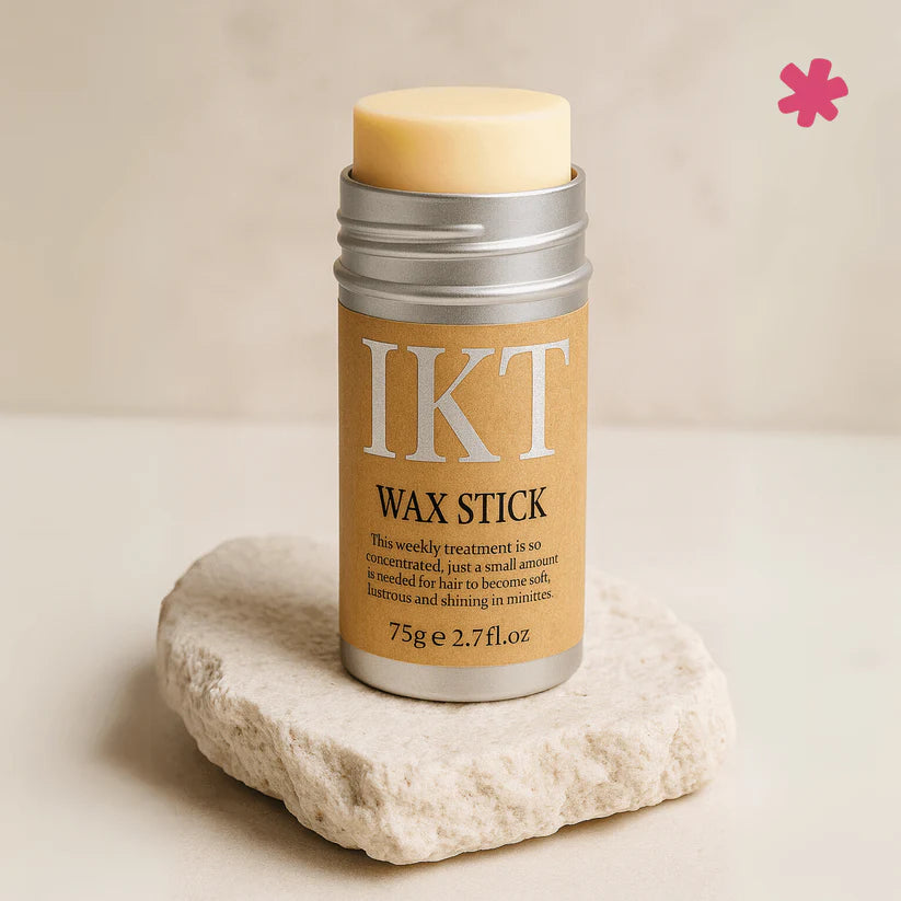 IKT Hair Wax Stick packaging with easy-to-use stick format for on-the-go styling