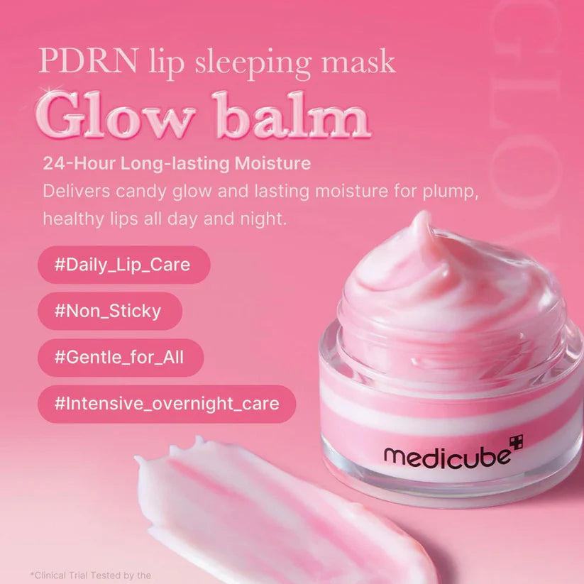 Medicube PDRN Lip Sleeping Mask texture showing nourishing balm consistency for lips


