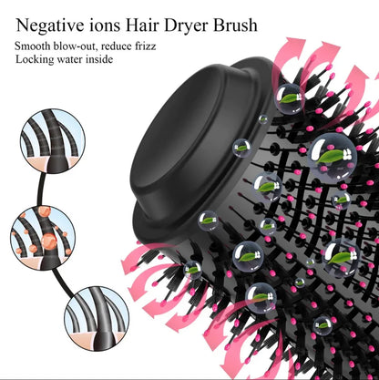 One Step Hot Air Brush showing oval brush design for salon blowout styling at home