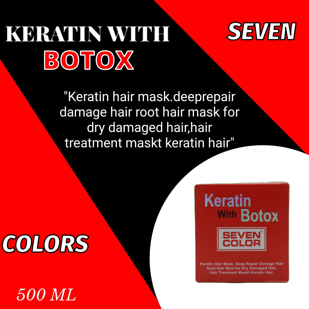 Seven Color Hair Mask Keratin with Botox for deep conditioning and hair repair