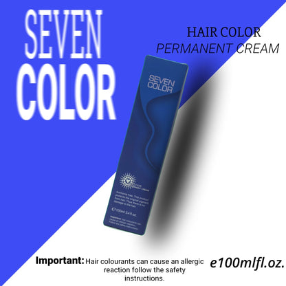 Seven Color Hair Color shade chart with variety of permanent hair color options