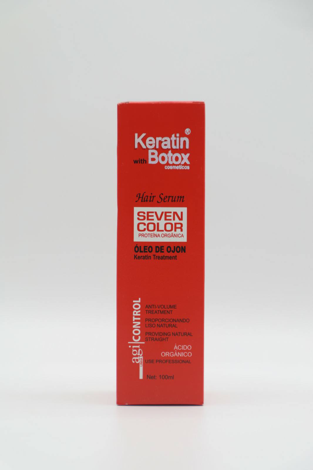Seven Color Hair Serum product display with lightweight shine-enhancing treatment