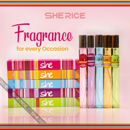 She Pen Perfume Set 5 pieces collection with travel-size spray pens for women