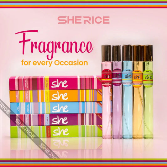 She Pen Perfume Set 5 pieces collection with travel-size spray pens for women