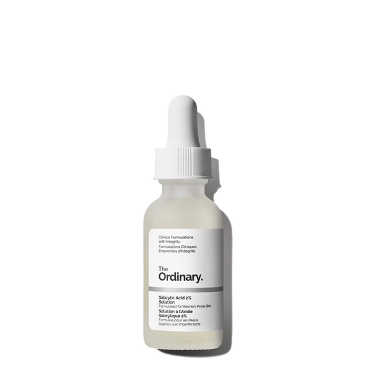The Ordinary Salicylic Acid 2% Solution bottle for exfoliation and blemish treatment
