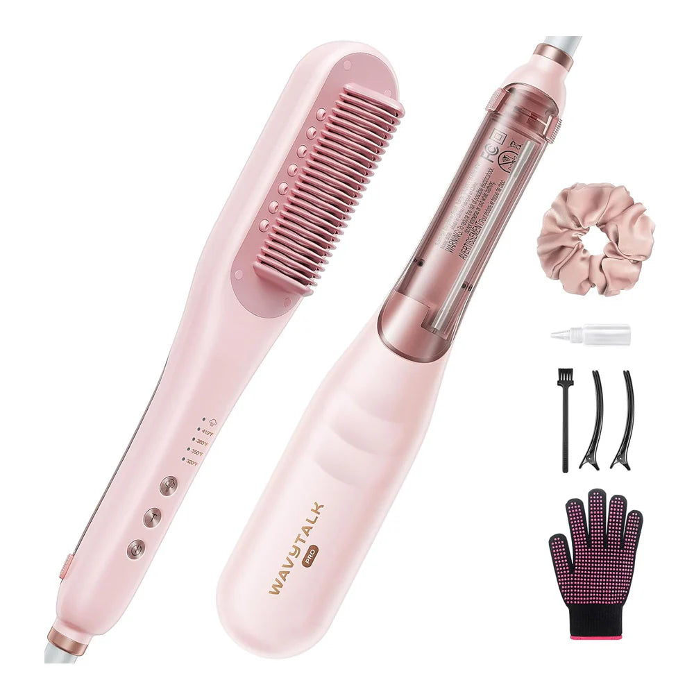 Wavytalk Pro Steam Hair Straightener Brush Steamline Pro 3-in-1 with steam technology for straightening